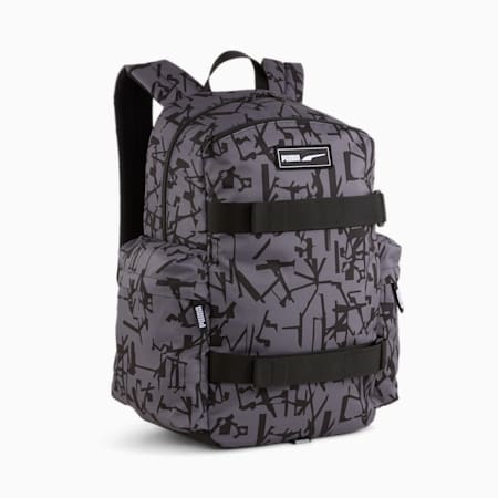 PUMA Deck Backpack, PUMA Black-Scratch Print AOP, small