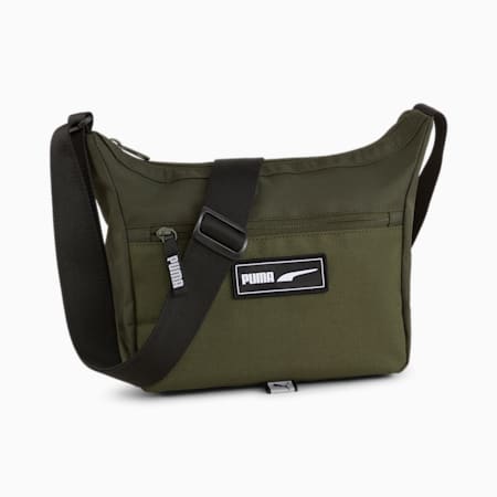 PUMA Deck Crossbody Bag, Dark Olive, small-PHL