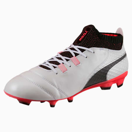ONE 17.1 FG Men's Football Boots, Puma White-Puma Black-Fiery Coral, small-SEA