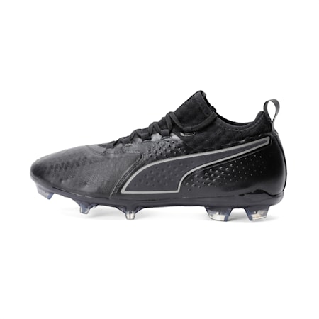 PUMA ONE 2 Leather FG  Football Boots, Black-Black-Black, small-IND