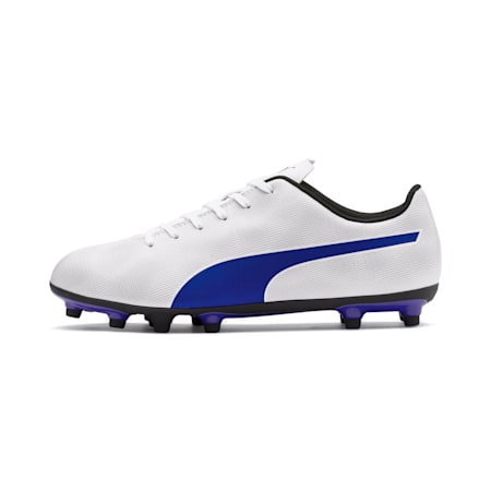 blue and white soccer cleats