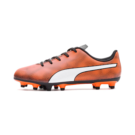 Rapido FG Youth Football Boots, Black-Orange-White, small-IND