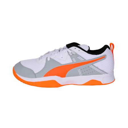 PUMA Stoker.18 Indoor Training Shoes, Puma White-Quarry-Shocking Orange, small-IND