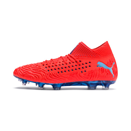 FUTURE 19.1 NETFIT FG/AG Men's Football Boots, Red Blast-Bleu Azur, small
