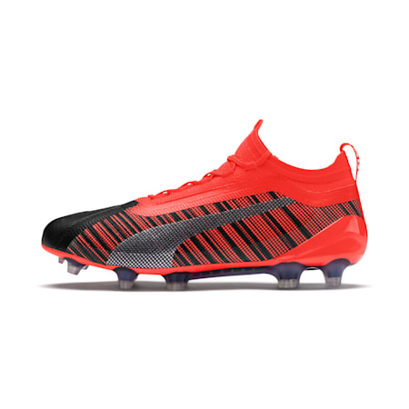 PUMA ONE 5.1 evoKNIT FG/AG Men's Football Boots | Black-Nrgy Red-Aged  Silver | PUMA Shoes | PUMA