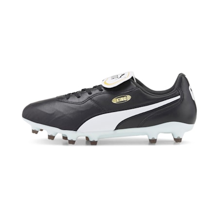 KING Top FG Football Boots, Puma Black-Puma White, small-IND