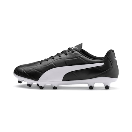 Monarch FG Men's Football Boots, Puma Black-Puma White, small-IND