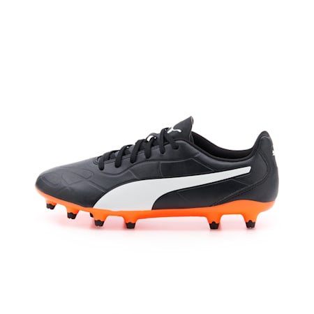 Monarch FG Men's Football Boots, Puma Black-Puma White-Shocking Orange, small-SEA