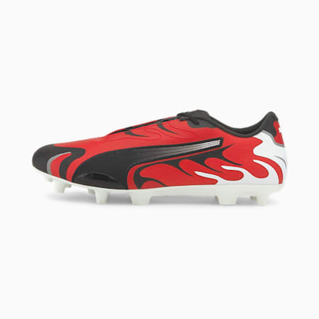 FUTURE Inhale FG/AG Men's Football Boots, Puma White-Puma Black-High Risk Red-Puma Silver, small-SEA