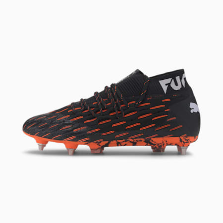 Future 6 1 Netfit Mxsg Voetbalschoenen Black White Shocking Orange Puma Chasing Adrenaline Pack Puma