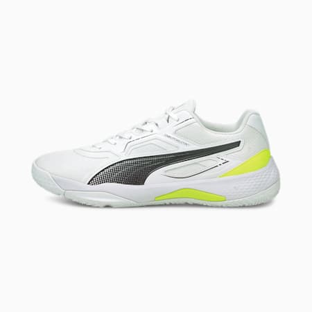 Solarstrike Indoor Sports Shoes, Puma White-Puma Black-Yellow Alert, small