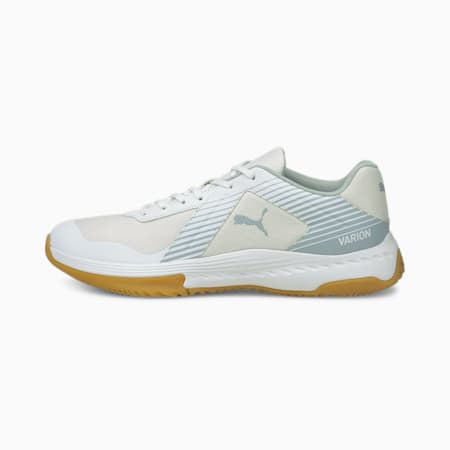 Varion Indoor Sports Shoes, Puma White-Glacial Blue-Gum, small
