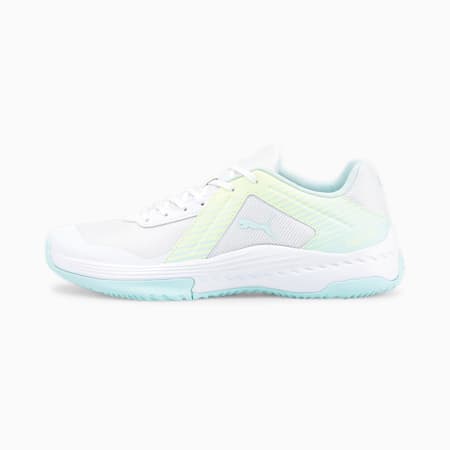 Varion Indoor Sports Shoes, Puma White-Nitro Blue-Fizzy Light, small