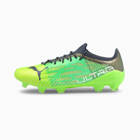 ULTRA 1.3 FG/AG Football Boots, Green Glare-Elektro Aqua-Spellbound, small-AUS