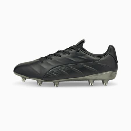 KING Platinum 21 FG/AG Men's Football Boots, Puma Black-Puma Black, medium-GBR