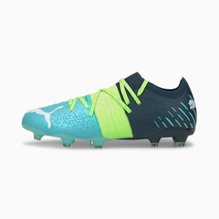 Future Z 2.2 FG/AG Men's Football Boots, Green Glare-Elektro Aqua-Spellbound, small