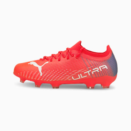 Młodzieżowe buty piłkarskie ULTRA 2.3 FG/AG, Sunblaze-Puma White-Bluemazing, small