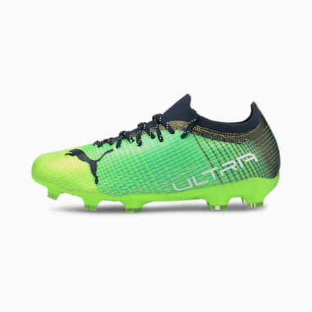 ULTRA 2.3 FG/AG Youth Football Boots, Green Glare-Elektro Aqua-Spellbound, small-GBR