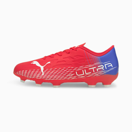 ULTRA 4.3 FG/AG Youth Football Boots, Sunblaze-Puma White-Bluemazing, small-AUS
