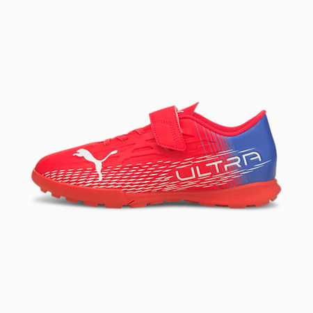 Chaussures de football ULTRA 4.3 TT V enfant et adolescent, Sunblaze-Puma White-Bluemazing, small