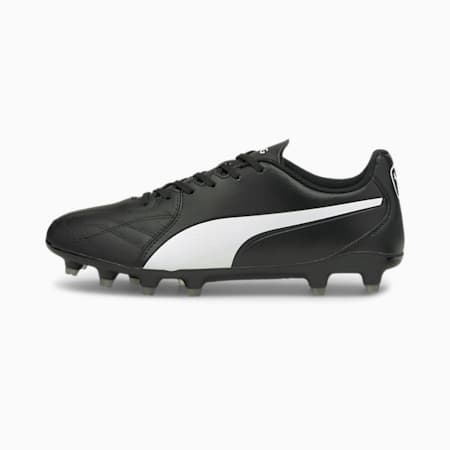 KING Hero 21 Unisex Football Boots, Puma Black-Puma White, small-IND