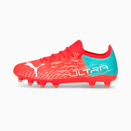 ULTRA 3.3. FG Women's Football Boots, Sunblaze-Puma White-Elektro Aqua, small-AUS