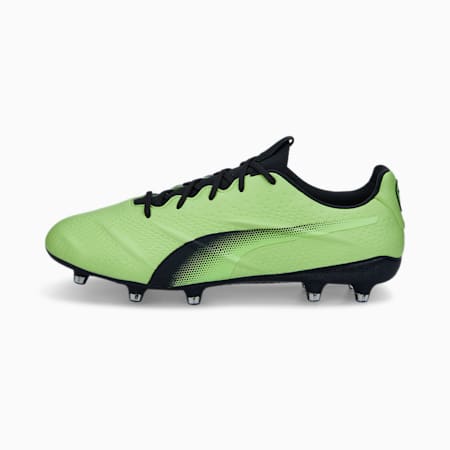 King Platinum 21 VGN FG/AG Men's Football Boots, Fizzy Light-Asphalt-PUMA Black, small-SEA