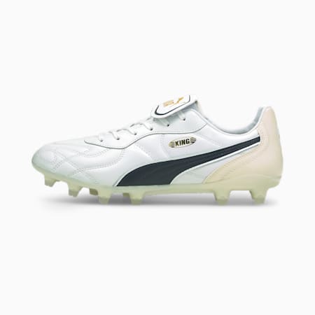 King Top Dassler Legacy Football Boots, Puma White-Puma New Navy-Eggnog, small