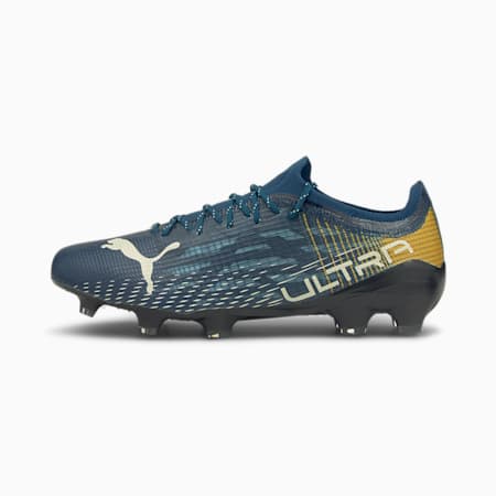 Chaussures de football ULTRA 1.3 FG/AG PUMA x FIRST MILE, Intense Blue-Ivory Glow-Mineral Yellow-Puma Black, small