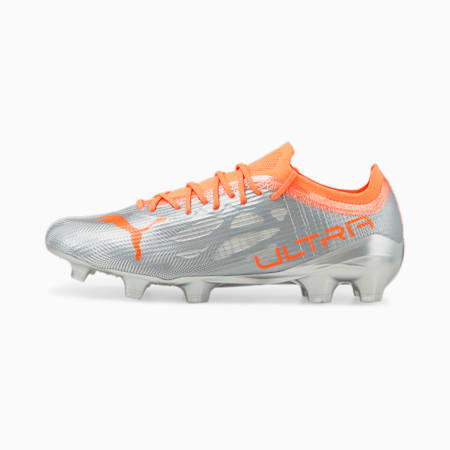 ULTRA 1.4 FG/AG Unisex Football Boots, Diamond Silver-Neon Citrus, small-AUS