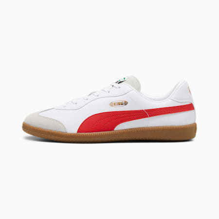 KING 21 IT Football Boots, PUMA White-PUMA Red, small