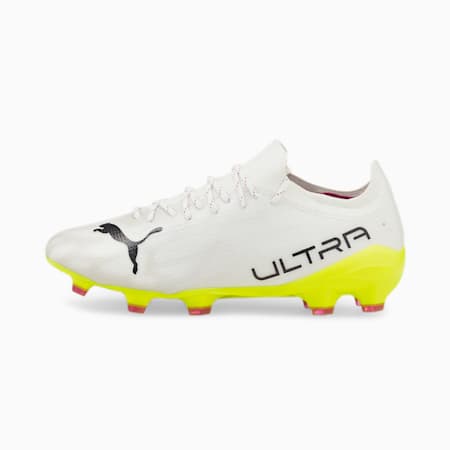 ULTRA 2.4 FG/AG Men's Football Boots, Puma White-Puma Black-Yellow Alert, small