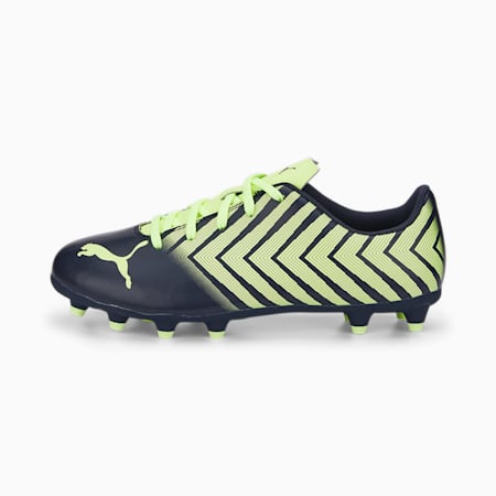 TACTO II FG/AG Football Boots - Youth 8-16 years, Parisian Night-Fresh Yellow-Blazing Blue, small-NZL