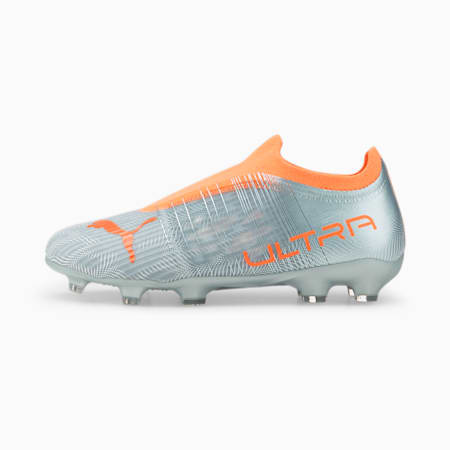 ULTRA 3.4 FG/AG Youth Football Boots, Diamond Silver-Neon Citrus, small-PHL