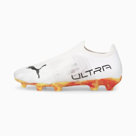 ULTRA 3.4 FG/AG Youth Football Boots, Puma White-Puma Black-Yellow Alert, small-AUS
