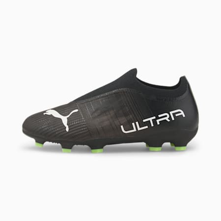 ULTRA 3.4 FG/AG Youth Football Boots, Puma Black-Puma White-Fizzy Light, small-AUS