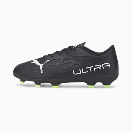 Scarpe da calcio ULTRA 4.4 FG/AG da ragazzo, Puma Black-Puma White-Fizzy Light, small