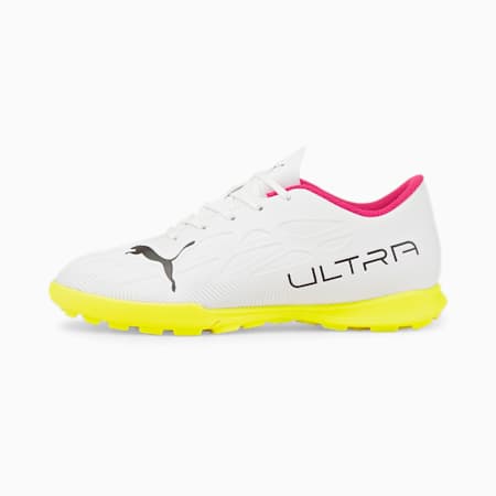 Chaussure de foot ULTRA 4.4 TT enfant et adolescent, Puma White-Puma Black-Yellow Alert, small