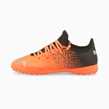 FUTURE 4.3 TT Youth Football Boots, Neon Citrus-Diamond Silver-Puma Black, small-SEA