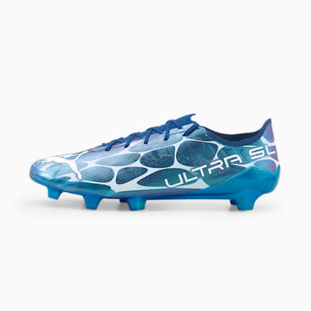 Męskie buty piłkarskie ULTRA SL GLOW FG, Limoges-Puma White-Arctic Ice-Mykonos Blue, small