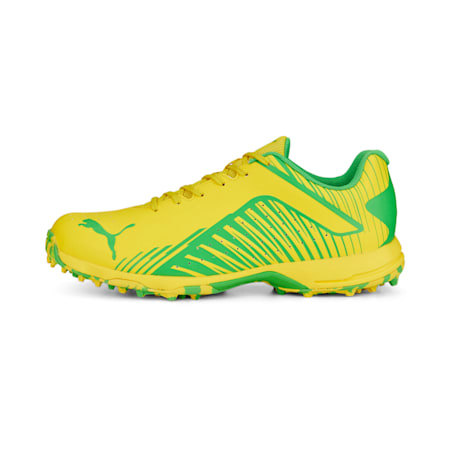 PUMA 22 FH Rubber Unisex Cricket Shoes, Vibrant Yellow-PUMA Green, small-IND