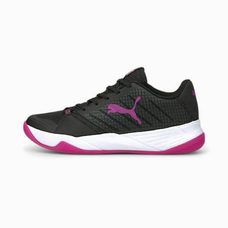 Accelerate CT Pro W+ Women's Netball Shoes, Puma Black-ULTRA MAGENTA, small-AUS