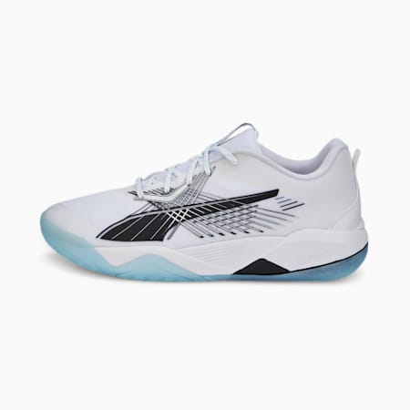 Puma ACCELERATE TURBO NITRO II - Zapatillas de balonmano -  white/black/fizzy light/nitro blue/blanco 