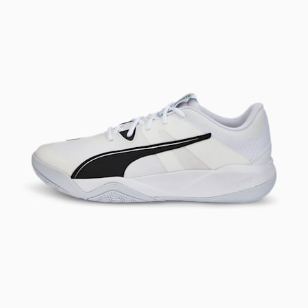 Eliminate Pro II Indoor Sports Shoes, Puma White-Puma Black-Nitro Blue, small