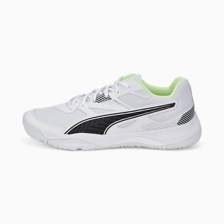 Solarflash II Indoor Sports Shoes, Puma White-Puma Black-Fizzy Light-Nitro Blue, small