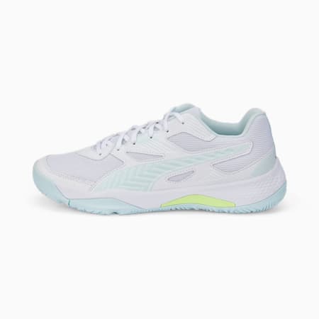 Buty do sportów halowych Solarflash II, Puma White-Nitro Blue-Fizzy Light, small