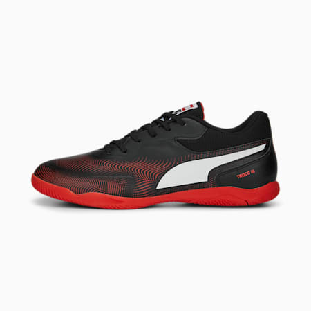 TRUCO IIl Unisex Indoor Sports Shoes, PUMA Black-PUMA Red, small-IND