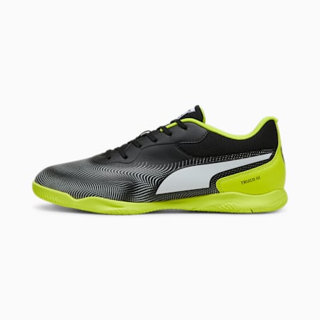 TRUCO III Football Boots, PUMA Black-PUMA White-Electric Lime, small-SEA