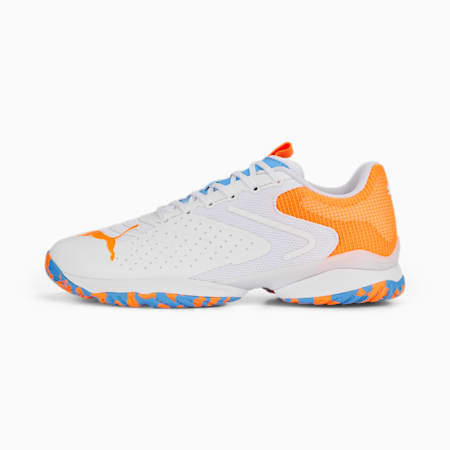 Solarattack RCT Padel Sportschuhe, PUMA White-Ultra Orange-Team Light Blue, small