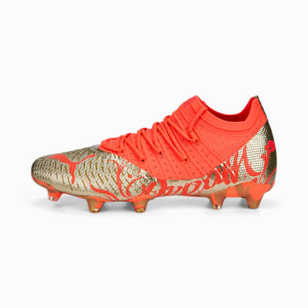 FUTURE 1.4 Neymar Jr FG/AG Football Boots Men, Fiery Coral-Gold, small